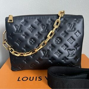 Louis Vuitton Monogram Embossed Lambskin Coussin PM Shoulder Bag❤️